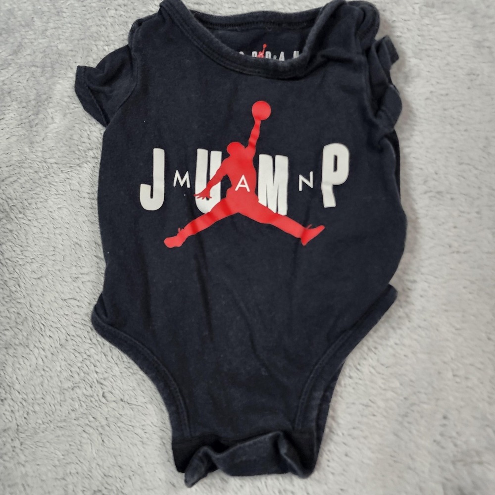 Jordan Bodysuit Infant Boys 0-3 Months Black Jumpman Logo‎ One Piece Baby Outfit